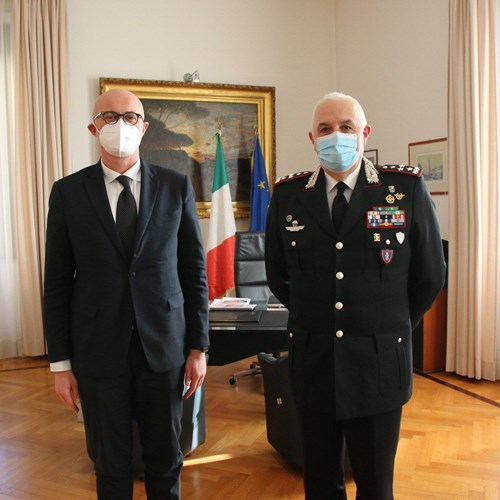 Incontro Ministro D'Incà e Comandante dei Carabinieri, Gen. Luzi